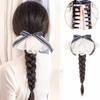 Boxing Braided Bow Lace Hair Bands Ponytail Hair Extension Twist Braid Wig  Daily