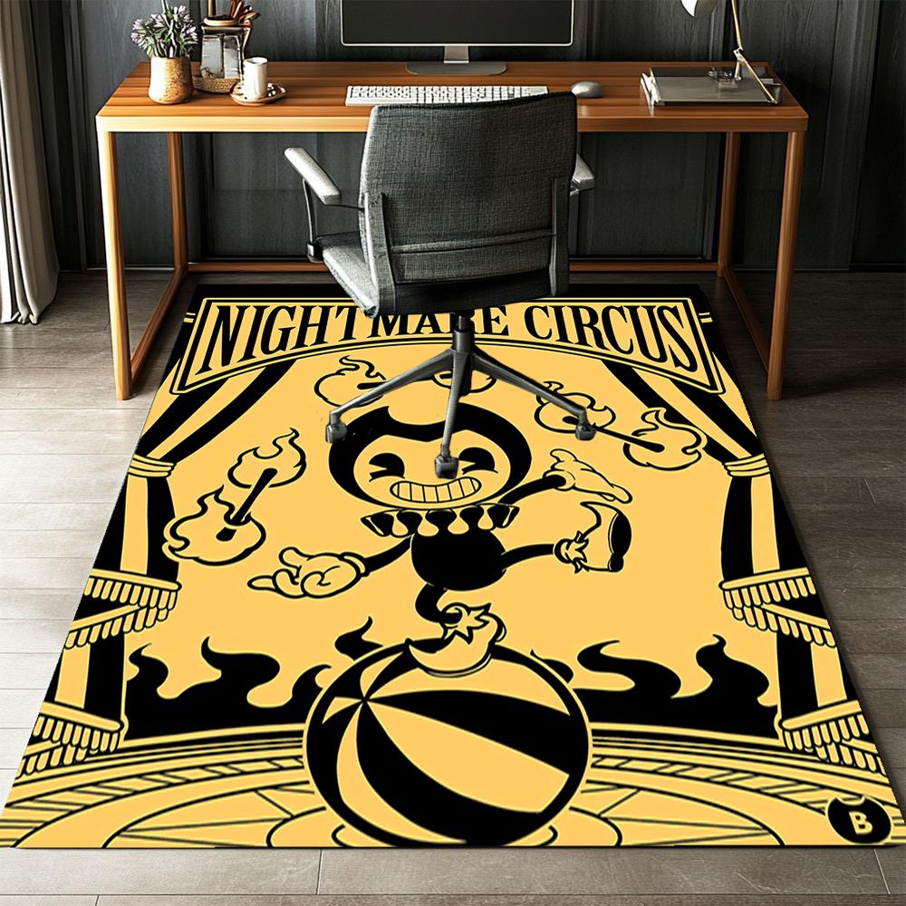 Bendy and the Ink Machine Printed Carpet,Rug,for Office Chair Living Room Bedroom Kitchen Room Decor Gifts.