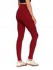 Women's High Waist Ribbed Leggings Fashionable Sporty MORAJ S/M WINE RED