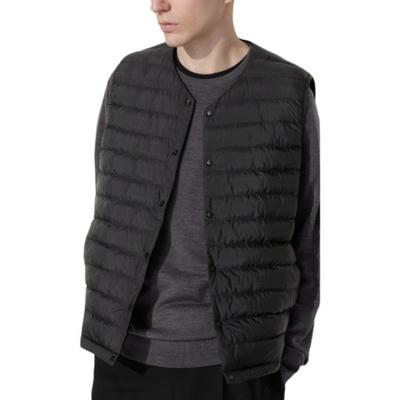 Solid Color Round Neck Sleeveless Vest Men Vest Black 470061-09