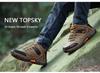Plus Size High-Top Men's Hiking Shoes - Warm, Non-Slip, Velvet-Lined, For Autumn/Winter Outdoor Trails