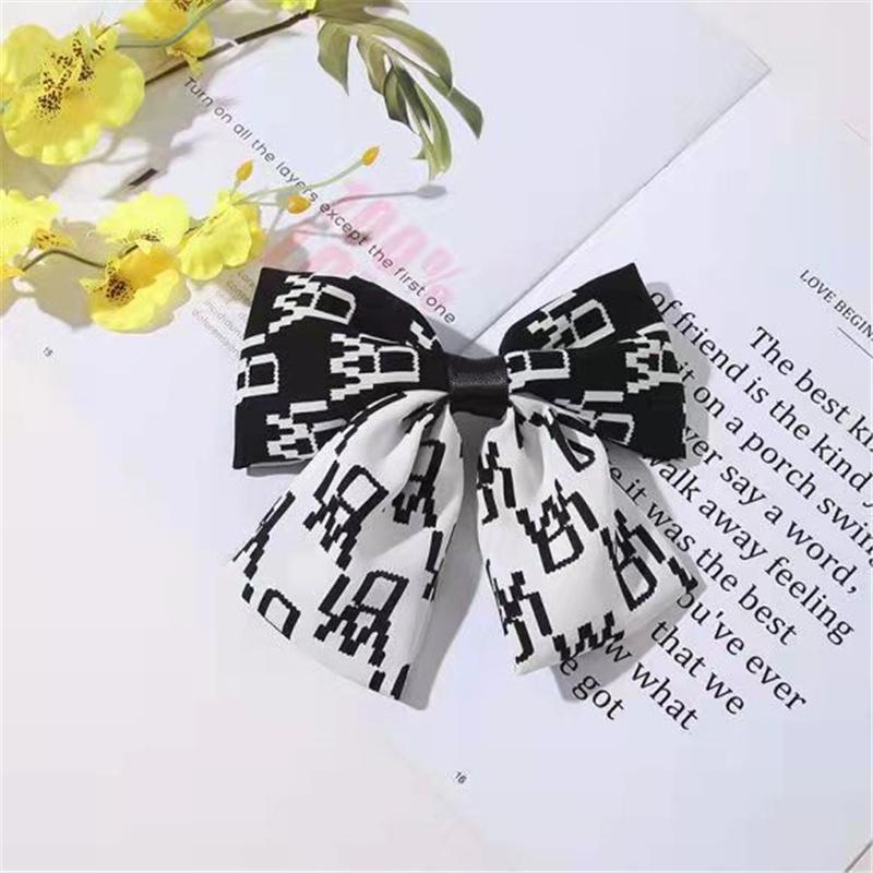 13*10cm Damen Haarspange Schleifen Koreanische Weiße Schwarze Haarspange Schleifen für Dame Mädchen Pferdeschwanz Haarstyling Zubehör