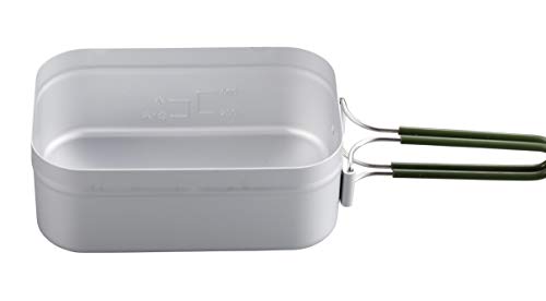 Captain Stag Messtin Aluminum Rice Cooker, 1-cup Capacity, with Measuring Measuring Scale, All-Anodized Aluminum Finish, UH-4113, Silver