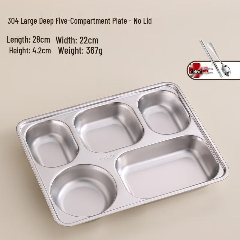 

Stainless Steel Divided Lunch Tray
