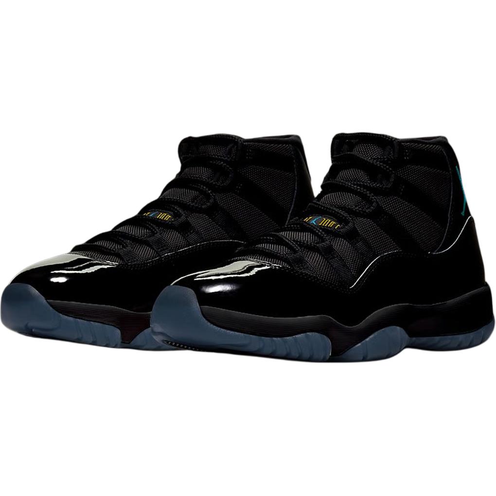Air Jordan 11 Retro PS 378039-047 Nero Blu Gamma Giallo Mais Scarpe da Ginnastica per Bambini