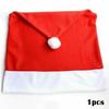 1/4/6X Christmas Santa Hat Dining Chair Back Covers Party Xmas Chair Table Decor