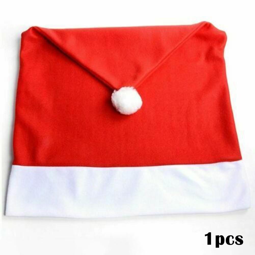 

Set of 146X Santa Hat Chair Back Covers for Christmas Party Decor 1pcs