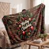 Christmas Flannel Throw Blanket Soft Warm Cozy For Sofa Bed Indoor Home Use Great Holiday Gift