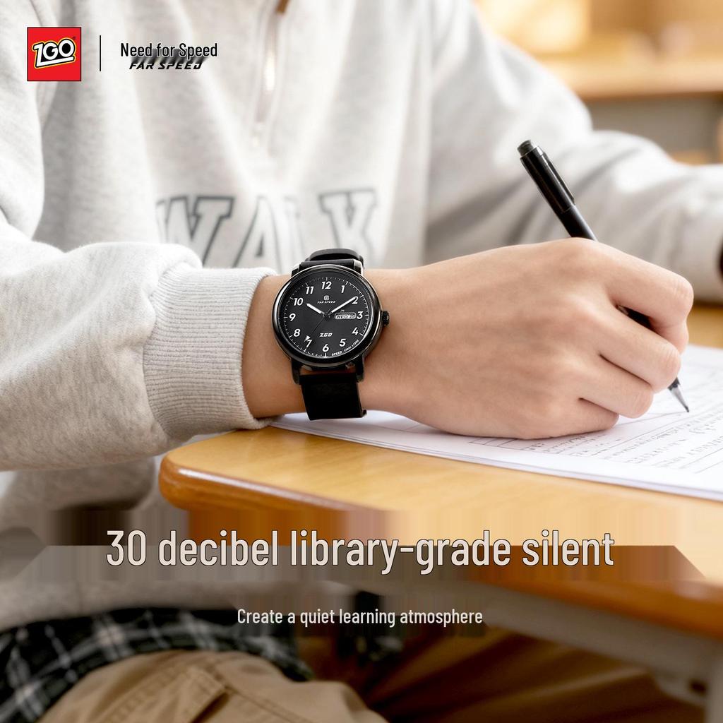 Genuine Hong Kong Silent Exam Quartz Watch - Men's Model for Junior & Senior High School Students