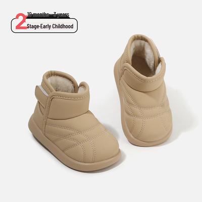 Bottes de Neige Marcheur Bébé Hiver 2025: Semelle Souple, Coton Chaud, Chaussures Antidérapantes pour Garçons & Filles