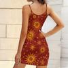 Summer New Starry Sky  and Lines Pattern Print Sleeveless Bodycon Dress with Pockets Sexy Slim Fit Elegant Party Dress