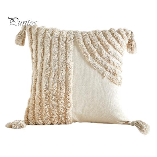 

Наволочка с кисточкой в бохо-стиле, короткая плюшевая бахрома, декор для офисного дивана, наволочка для подушки для гостиной, спальни, подушки для сиденья автомобиля 45x45cm