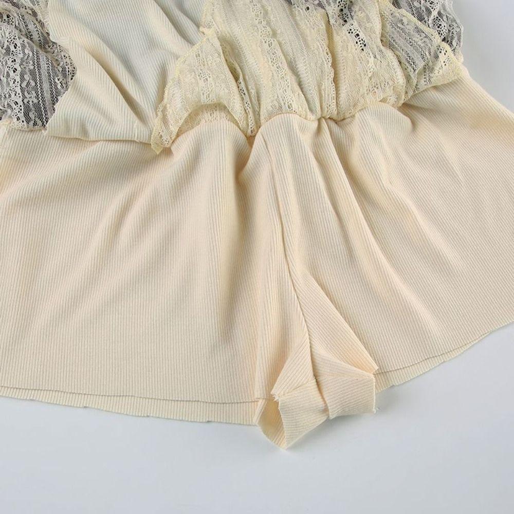 Mesh Flower Girls Short Mini Skirt High Waist Splicing Irregular Skirt Tassel Mini Skirts  Summer