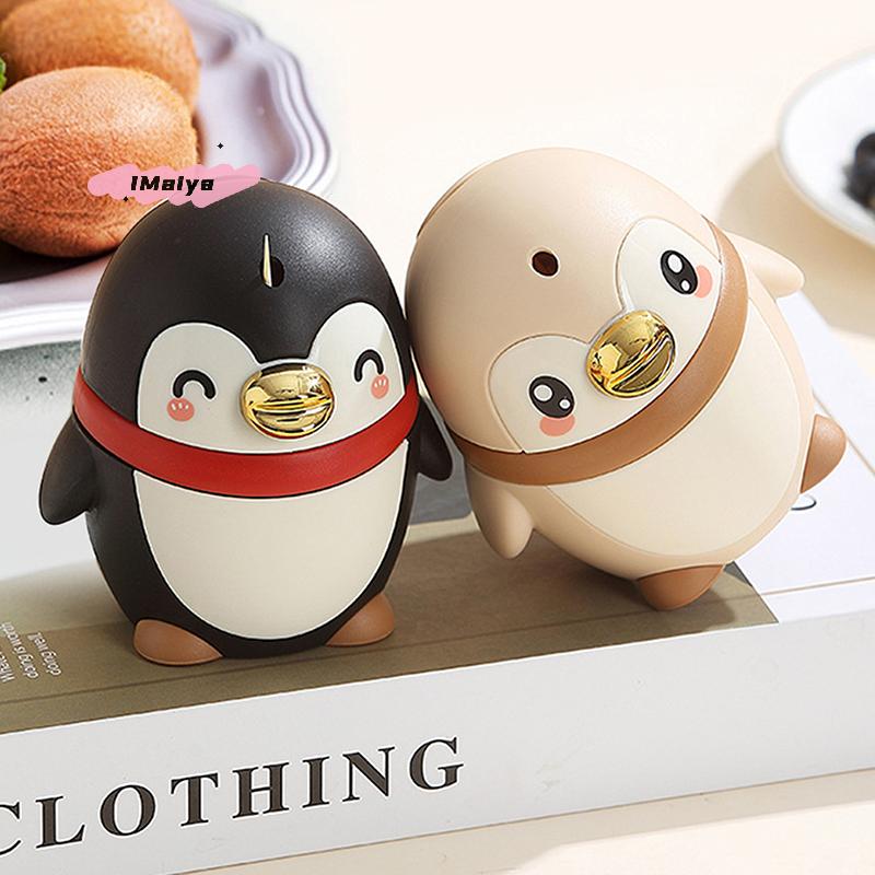 1Pc Cute Penguin-Shaped Automatic Toothpick Dispenser Portable Plastic Case for Adults - Handy Travel Toothpick Holder