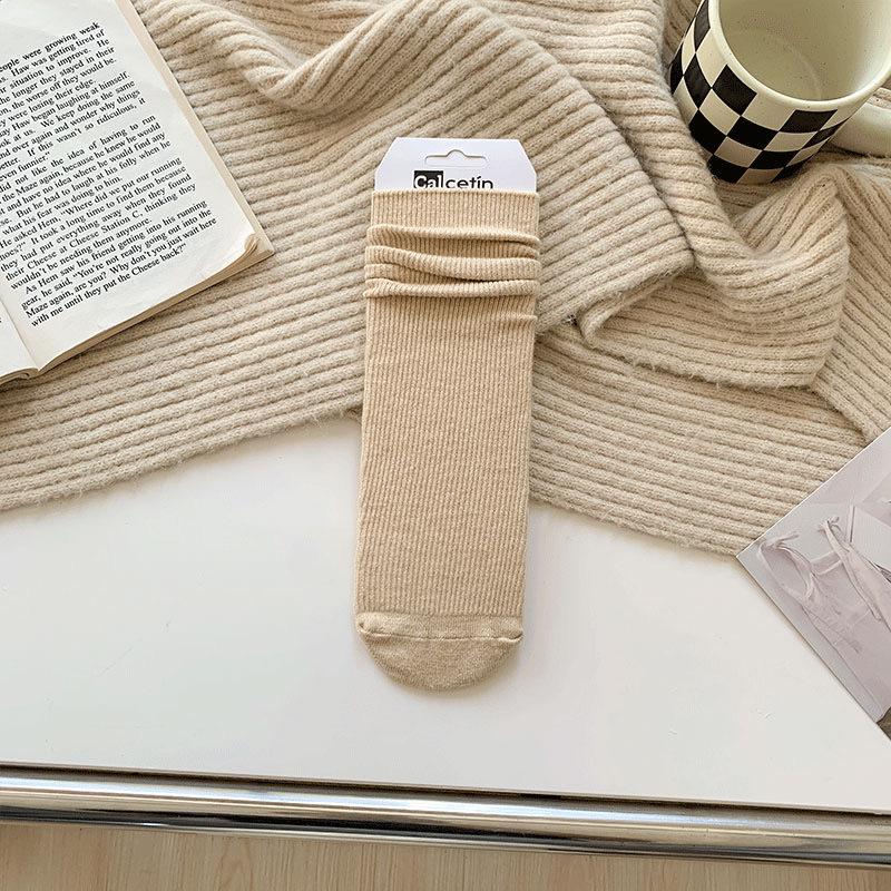 

Cotton Socks, Breathable Socks for Spring, Autumn and Winter, Girls Pile Socks, Mid-calf Socks, Postpartum Socks, Sports Socks 1 pair тілесний