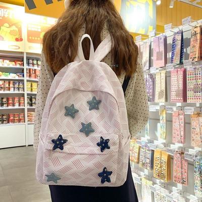 Fashion Japanese Cute Girl Pentagram Women's Backpack College Student School Bag Female High School Backpack
