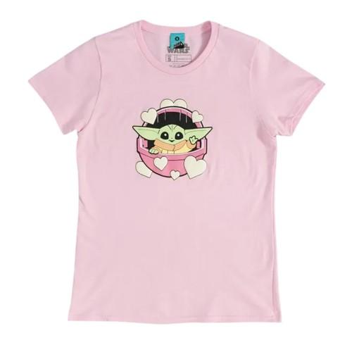 Star Wars The Mandalorian Womens/Ladies Grogu Puff Print Fitted T-Shirt