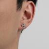 Iris Cross Inlaid Zircon Stud Earrings Unisex Light Luxury Fashion Jewelry
