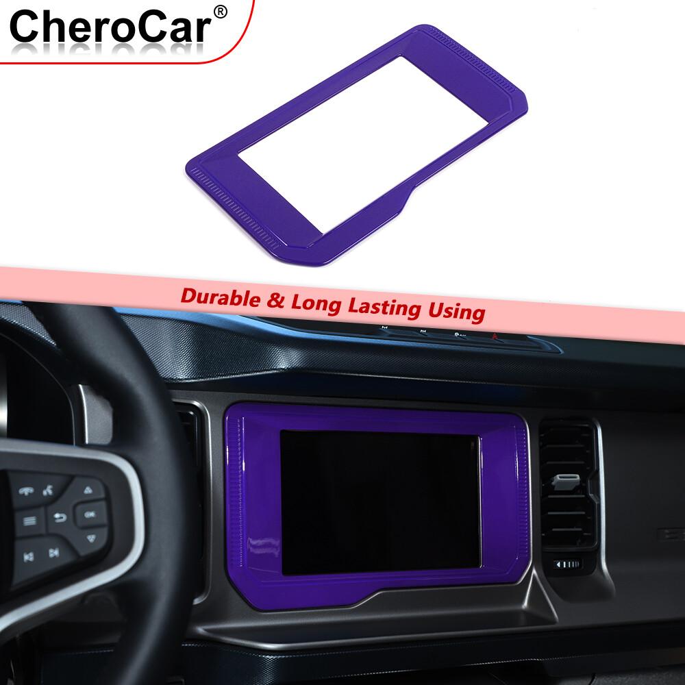 Central Console GPS Navigation Panel Frame Trim Cover For Bronco -25 Purple
