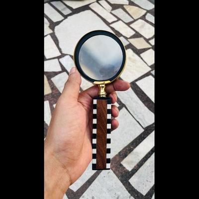 Antique Magnifying Glass with Vintage Nautical Wooden Handle - Perfect for Map Reading and Collectors.