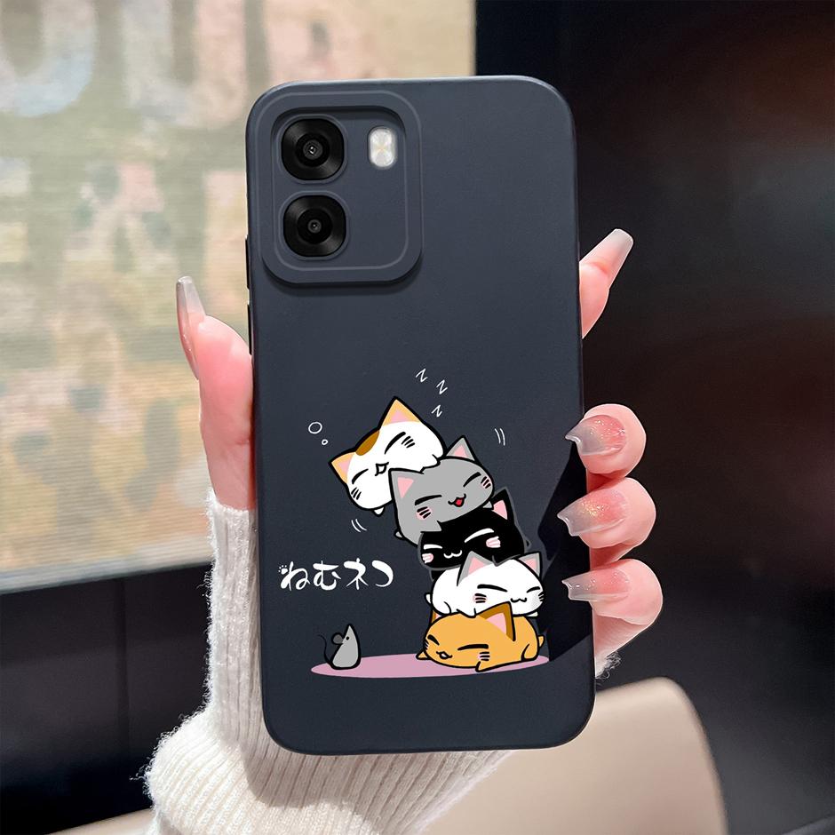 Case For Oppo A6 A6x A6s 4G 5G Cute Cartoon Cat Soft Silicone Protective Bumper Cover For OppoA6 OppoA6x A6s Anti Scratch Fundas