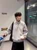 High Street Men's Stand-up Collar Half-Zip Hoodless Pullover Long-Sleeve Hoodie