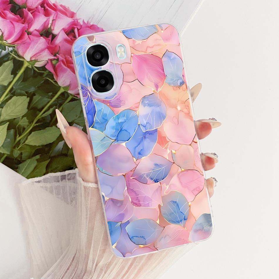 For OPPO A6X A6 A6T Pro 4G 5G Cute Flower Butterfly Cat Painted Case For Oppo A6 A6x A6T Pro 4G Soft Silicone TPU Phone Cases
