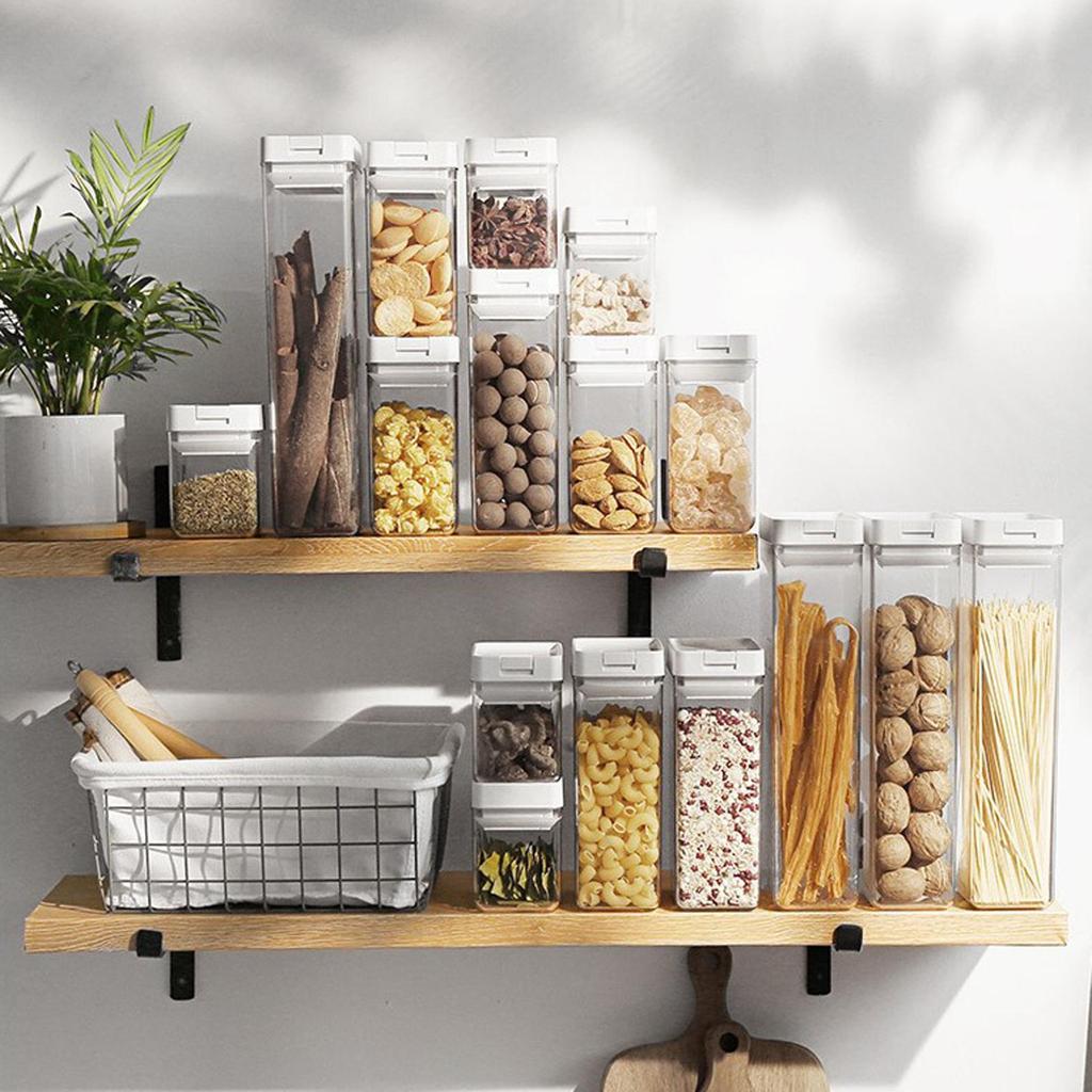 Cereal Container Clear Food Storage Box Organizer,