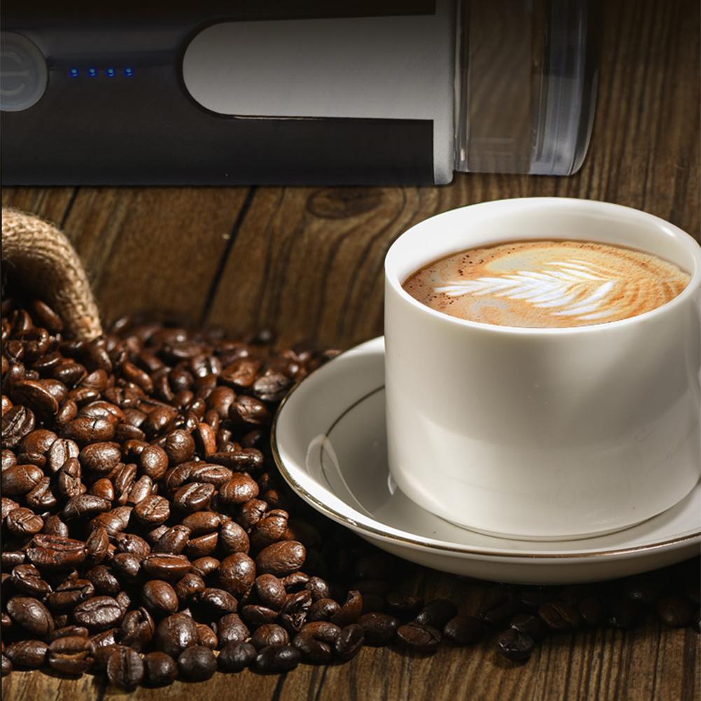 170ML Electric Espresso Machine Portable Ground Coffeer Wireless Compatible with Capsule & Ground Coffee for Home Kitchen Office