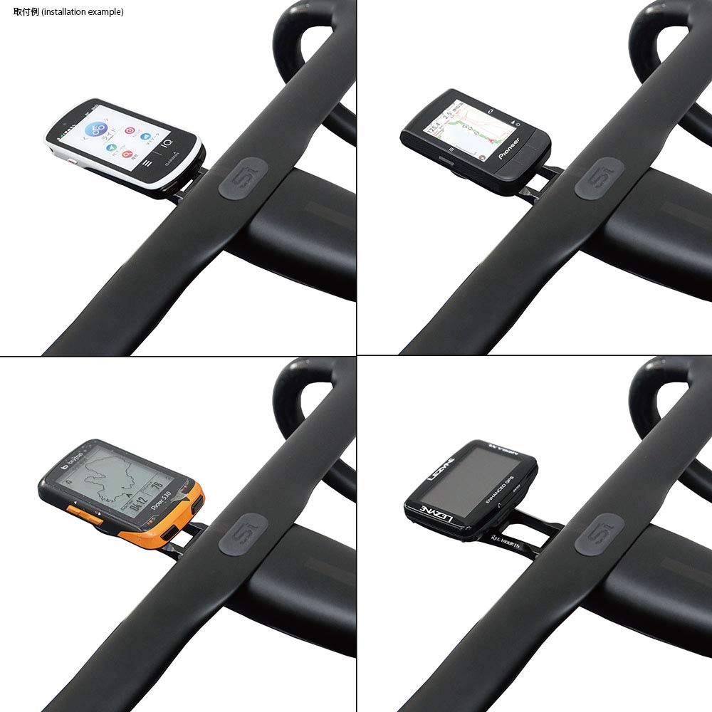 Black Cycle Computer Mount for Cannondale Stem Type Combo Mount with 10 and GoPro [REC Mount] [HollowGram KNØT/SAVE], [Compatible Brands], Garmin,