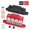 Bus Bar 12V-48V 250A Power Distribution Block 4 Posts Junction M8 M10 For Marine Automotive Copper Battery Busbar Terminal Block