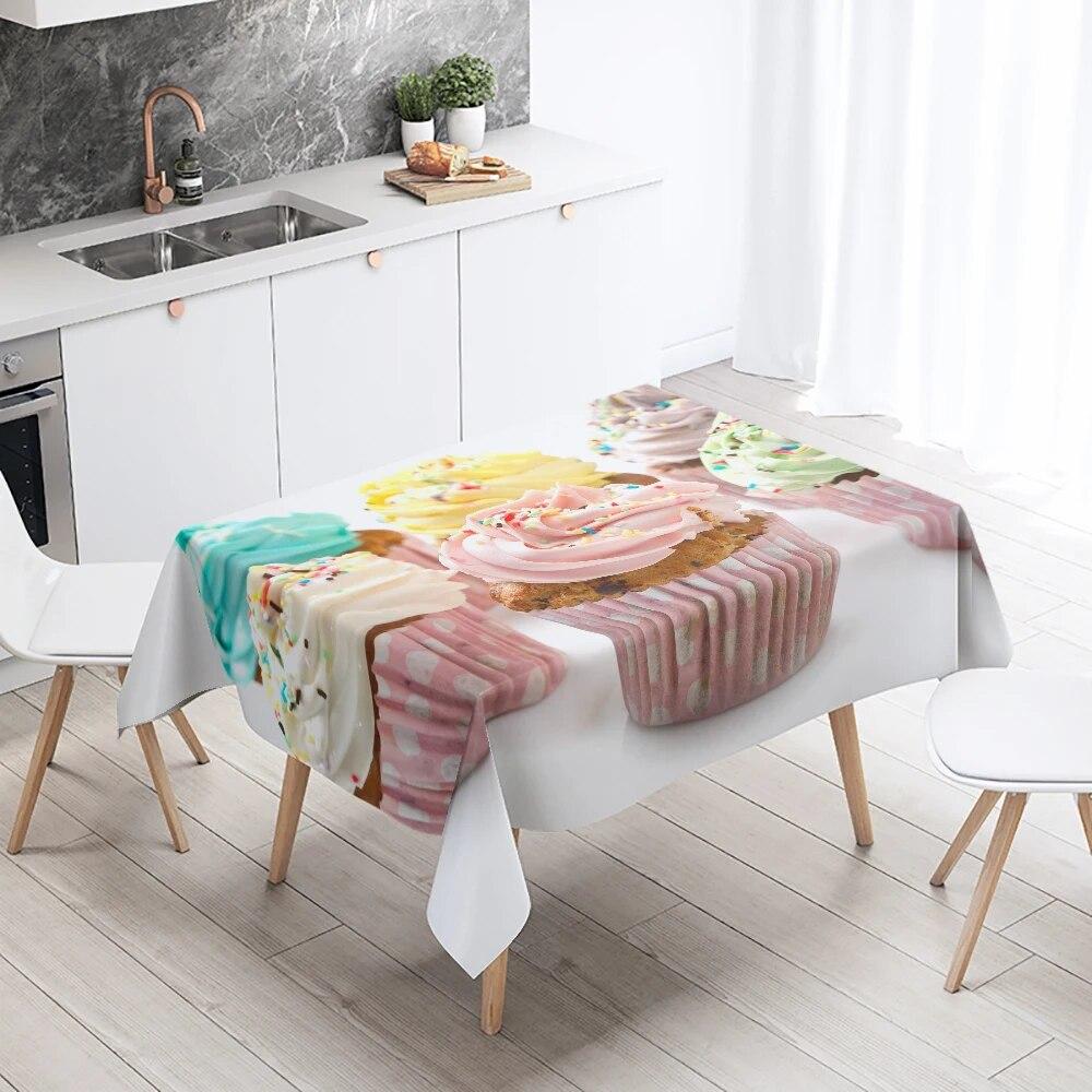 Fata de masa Cupcake Gourmet Impermeabil Dreptunghi Decor petrecere Nunta Masa Restaurant Bucatarie Acasă