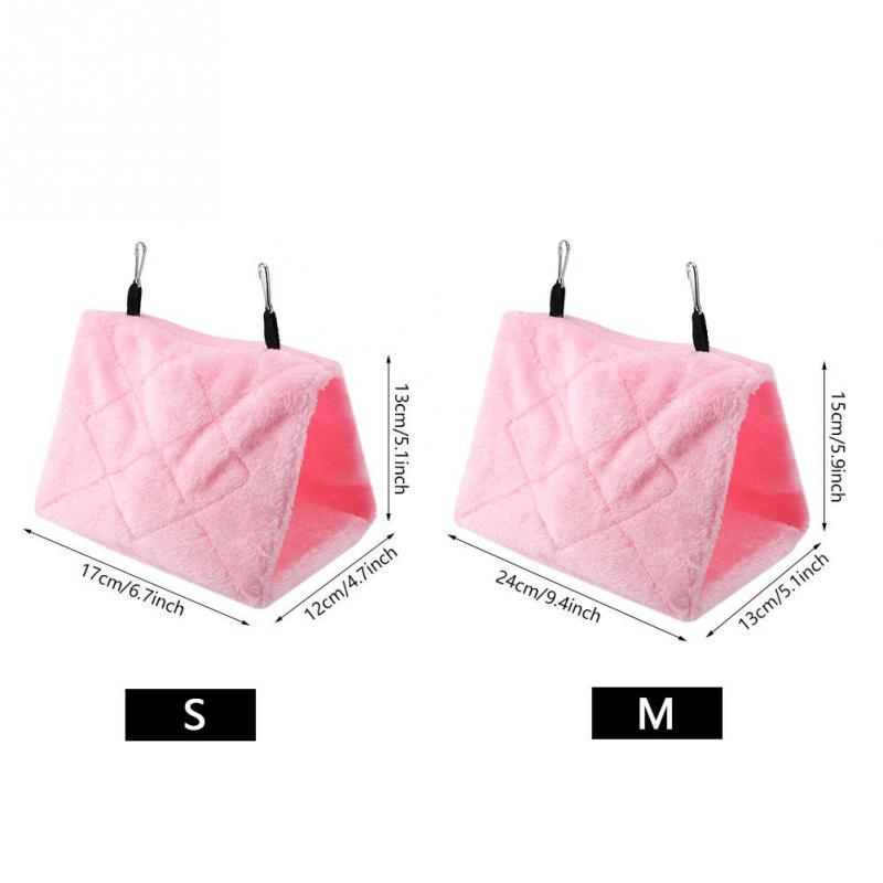 Soft Plush Hammock Hanging Cage Tent For Birds Winter Warm Bed Pet Toy