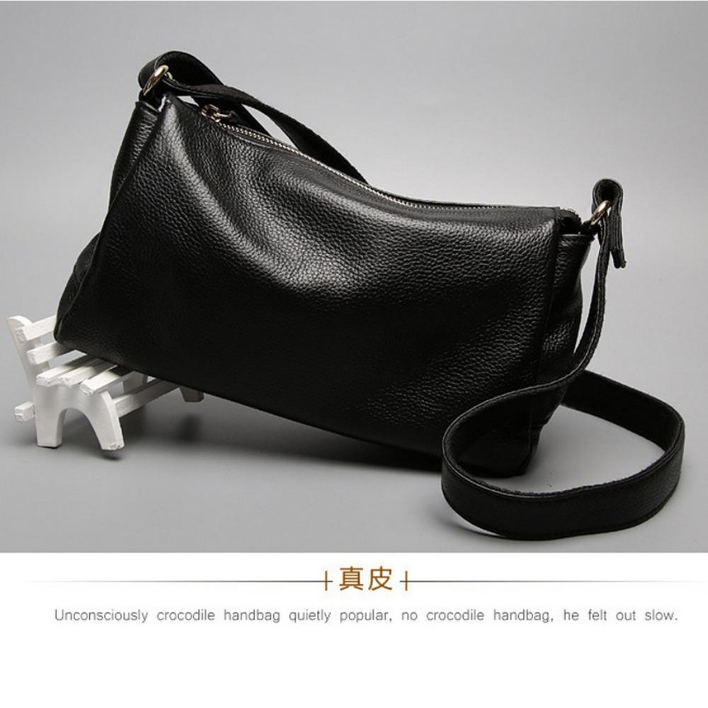 Leather Women's Bag Single Shoulder Diagonal Cross Casual Small Bag Women's Simple Cowhide Soft Leather Messenger Bag