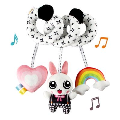 Spiral Stroller Toys Infants Baby Car Seat Comfortable Pram Crib Plush Toy for Boys Girls Spiral Hanging Toys for Car Seat