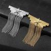 Crown Gold Silver Tassel Brooches For Women Men Pin Party Casual Lapel Pins Accessory Gift Suit Tassel Brooches Jewelry