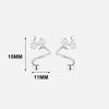 Real 925 Silver Flower Bead Screw Stud Earrings For Women Party Classic Fine Jewelry Light Exquisite Plant Accessories