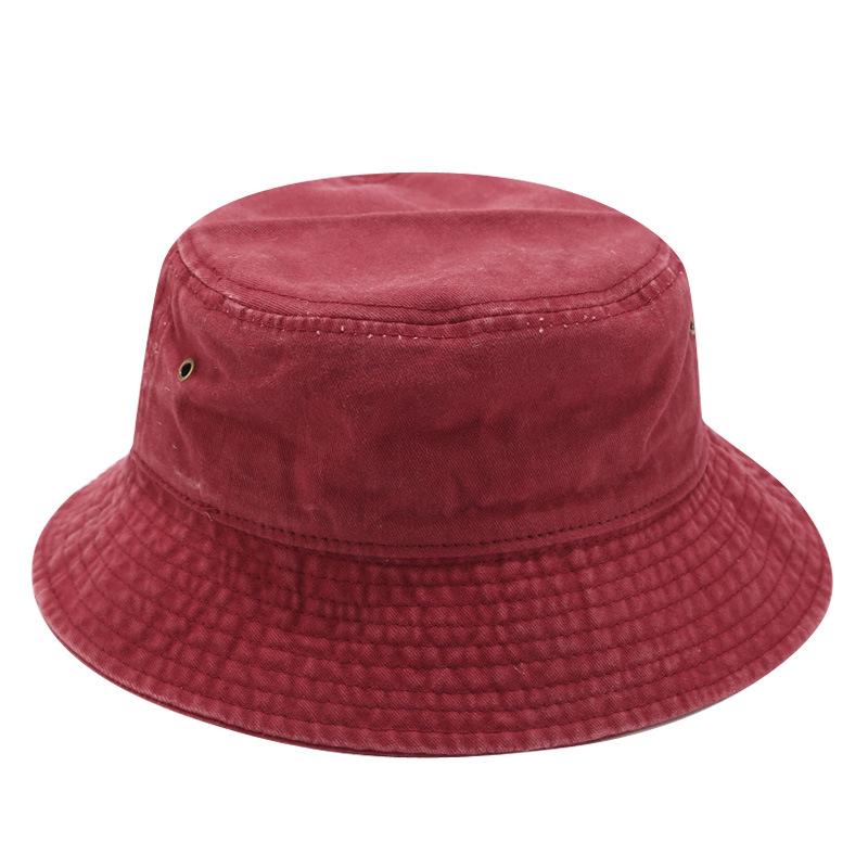 Solide Baumwolle Gewaschener Denim Fischerhut Unisex Bob Faltbar Fischer Breite Krempe Kappen Hip Hop Gorros Herren Damen Panama Fischerhut