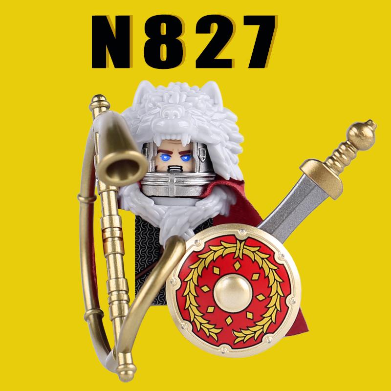 Medieval Military Rome Knights Building Blocks Castle Army Warrior Soldier Figures Crossbowman Shield Sword Legion Bricks Toys