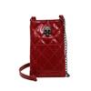 Borsa per Cellulare Teschio da Donna a Rombetti con Catena a Spalla Crossbody