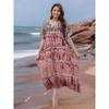 Plus Size Boho Kaftan Dress, Women's Plus Maxi Cover Up Dress