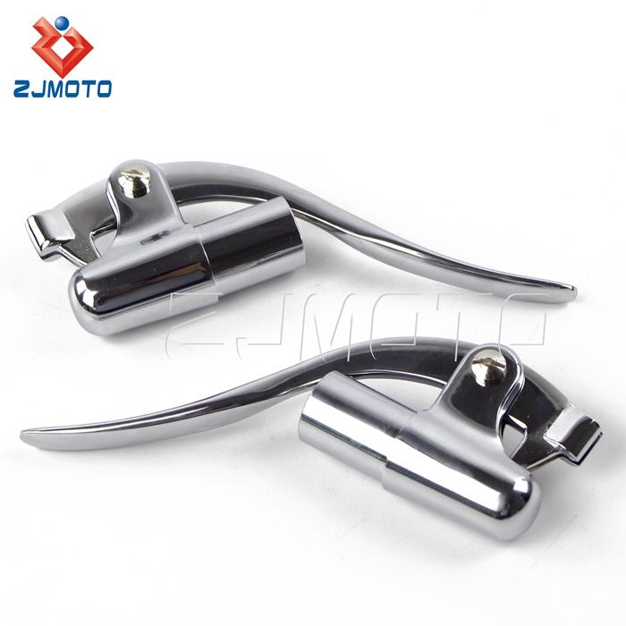 High Quality Inverted Chopper Bobber Handlebar Bar End Control Lever Chrome Motorcycle Brake Clutch Lever