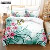 Flower Duvet Cover Set King Size 230X260 Single Double Bed Quilt Covers Pillowcase 3D Queen Bedding Sets Full Twin 2PCS 3PCS New