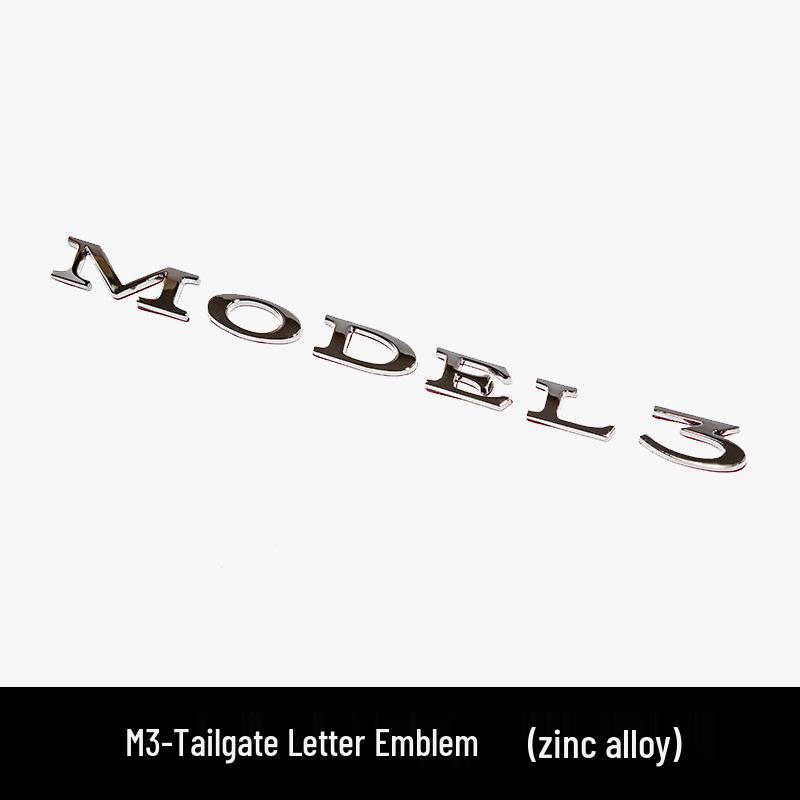 Tesla Model 3/Y/S/X High-Performance Zinc Alloy Rear Car Badge