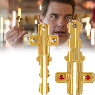 Movie Mission Impossible 7 Tom Cruise Cosplay Necklace Adult Unisex 2025 New AI Key Pendant Choker Chain Accessories Gift Prop
