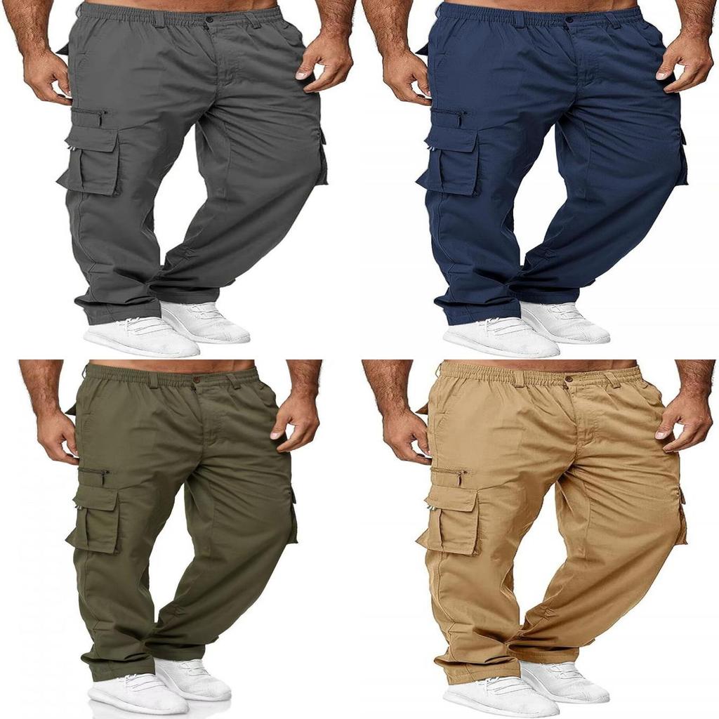Tactical Pants Mens Cargo Work Pants With Multiple Pockets Durable Polyester For Outdoor Hiking