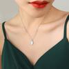 Palace style retrofashion niche stylesense of design cat's eye stone pendant clavicle chain titanium steel necklace