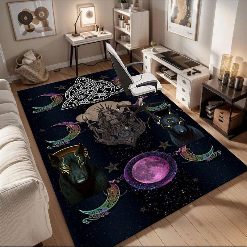 

moon phase goddess and dogs wallpaper Office Mat Home Decor Office Desk Chair Carpet for office ph114 60cm by 90cm