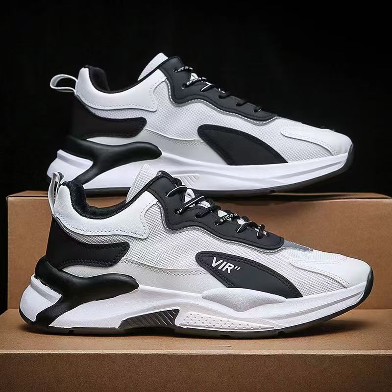 New Men's Shoes Casual Shoes Sports Shoes Fashionable Versatile Running Height Enhancement Mesh Breathable