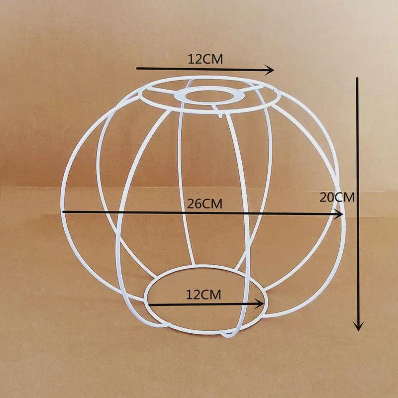 Handgeknüpfte Seilkunst DIY Lampenschirmrahmen: Runde & Eckige Eisenbeschläge für Tischlampen